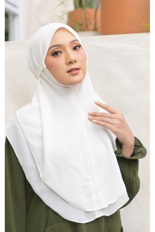 Bergo Khimar Azzura White